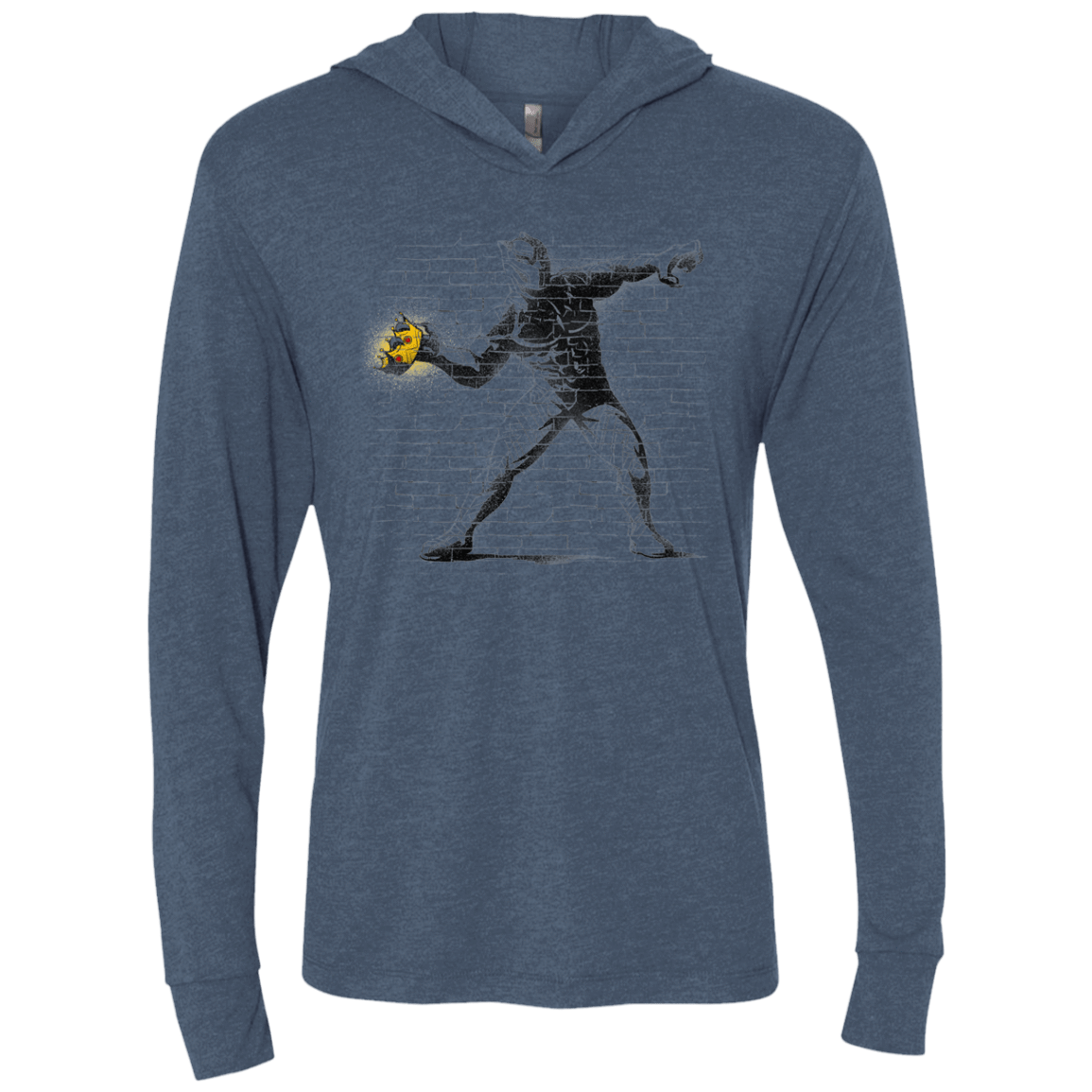 T-Shirts Indigo / X-Small Crown Thrower Triblend Long Sleeve Hoodie Tee