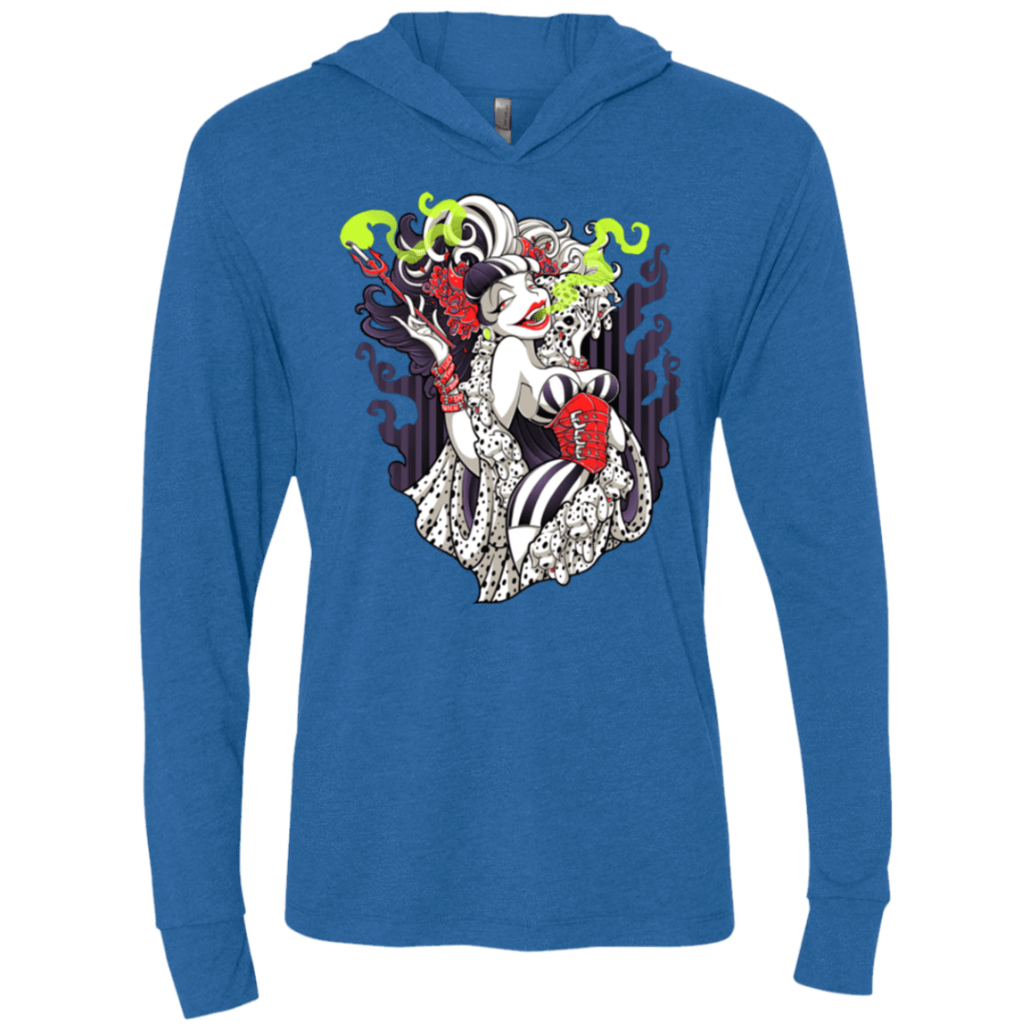 T-Shirts Vintage Royal / X-Small Crudella De Mon Triblend Long Sleeve Hoodie Tee