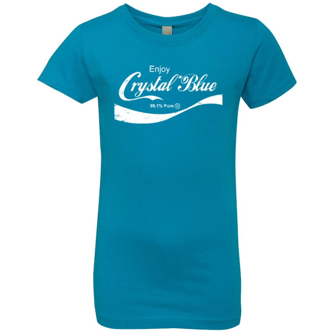 T-Shirts Turquoise / YXS Crystal Blue Coke Girls Premium T-Shirt