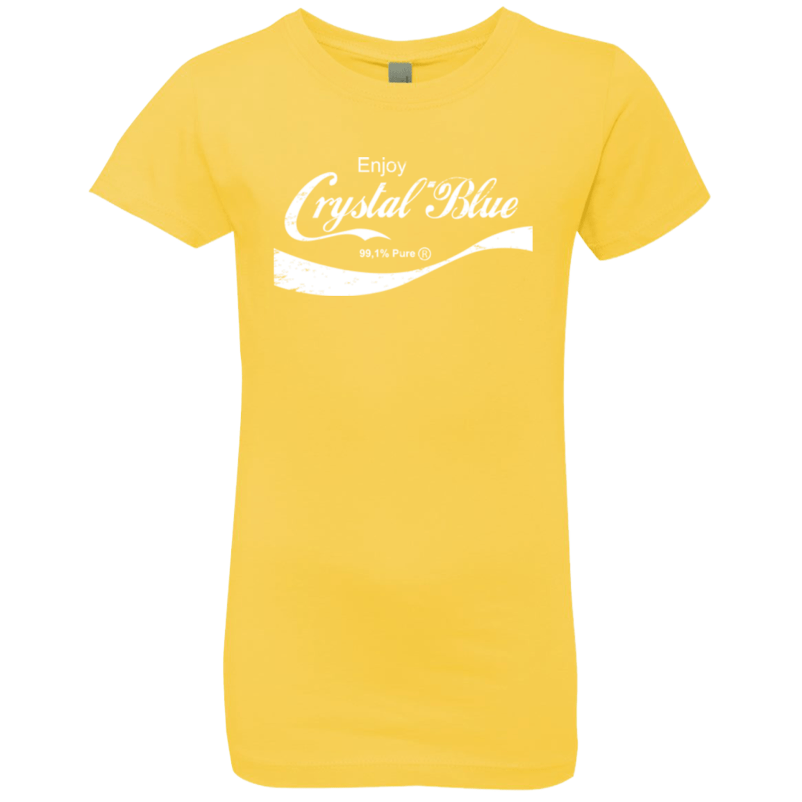 T-Shirts Vibrant Yellow / YXS Crystal Blue Coke Girls Premium T-Shirt
