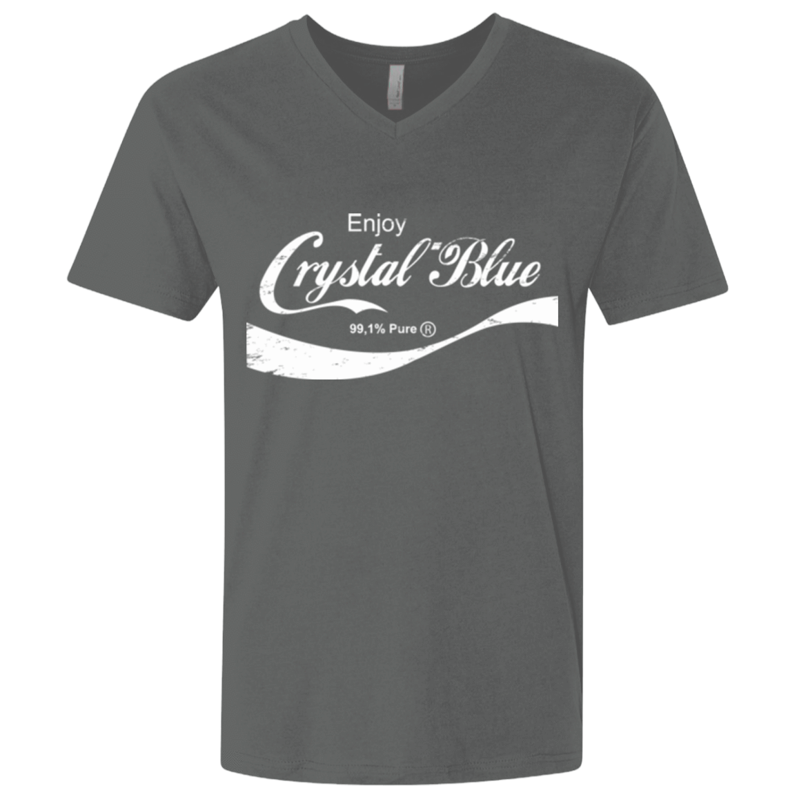 T-Shirts Heavy Metal / X-Small Crystal Blue Coke Men's Premium V-Neck