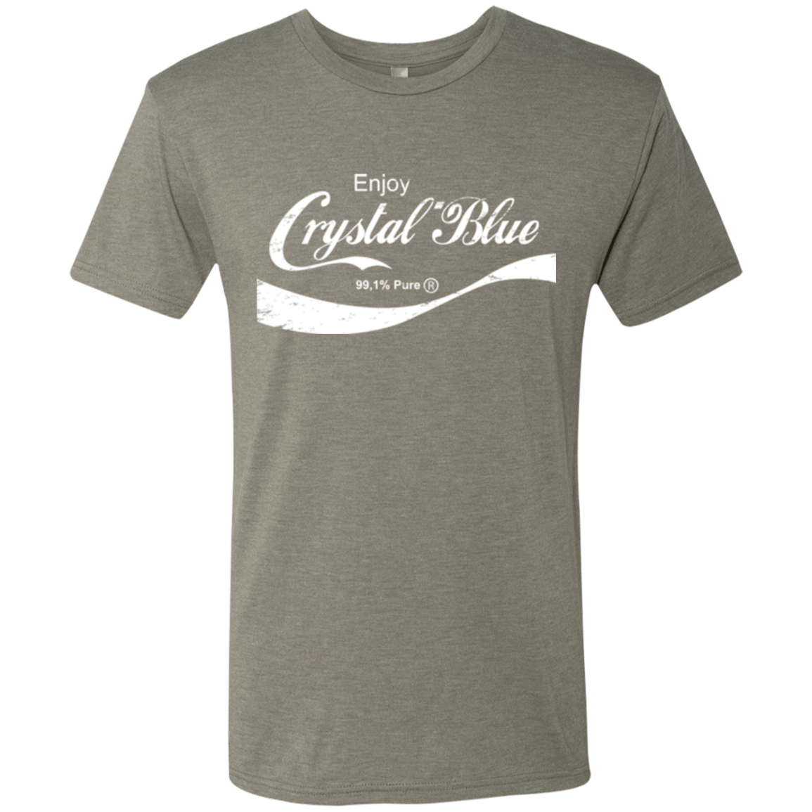 T-Shirts Venetian Grey / Small Crystal Blue Coke Men's Triblend T-Shirt