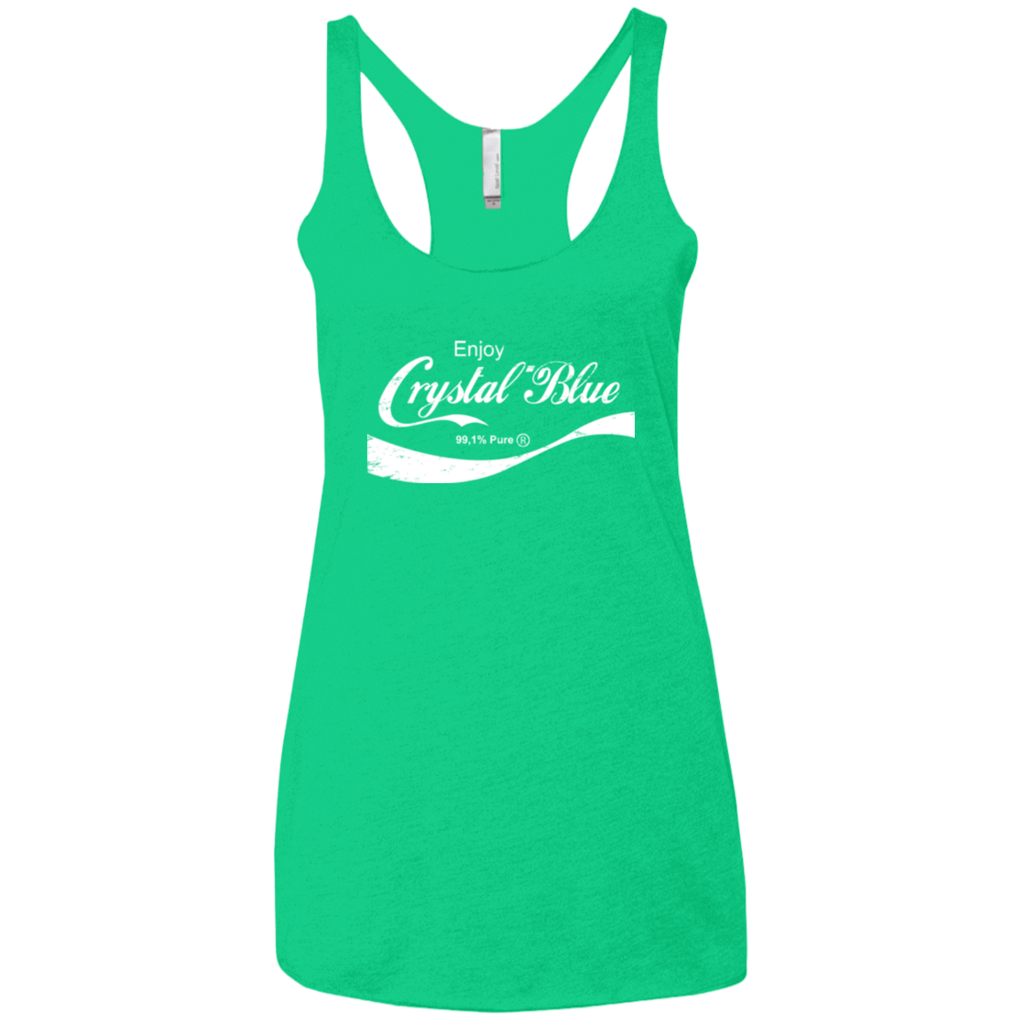 T-Shirts Envy / X-Small Crystal Blue Coke Women's Triblend Racerback Tank
