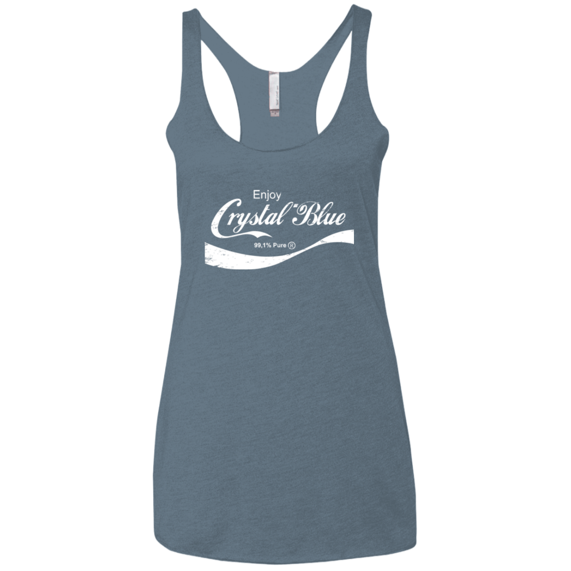 T-Shirts Indigo / X-Small Crystal Blue Coke Women's Triblend Racerback Tank