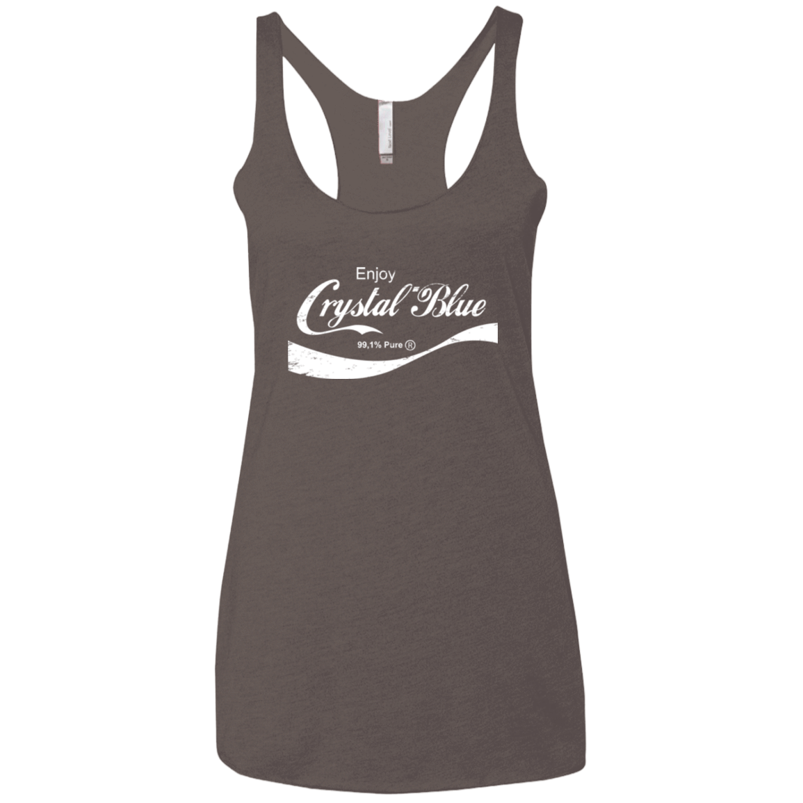 T-Shirts Macchiato / X-Small Crystal Blue Coke Women's Triblend Racerback Tank