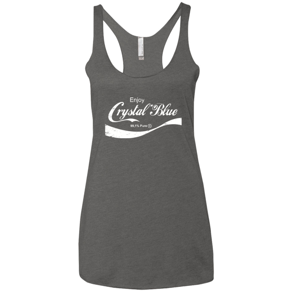 T-Shirts Premium Heather / X-Small Crystal Blue Coke Women's Triblend Racerback Tank