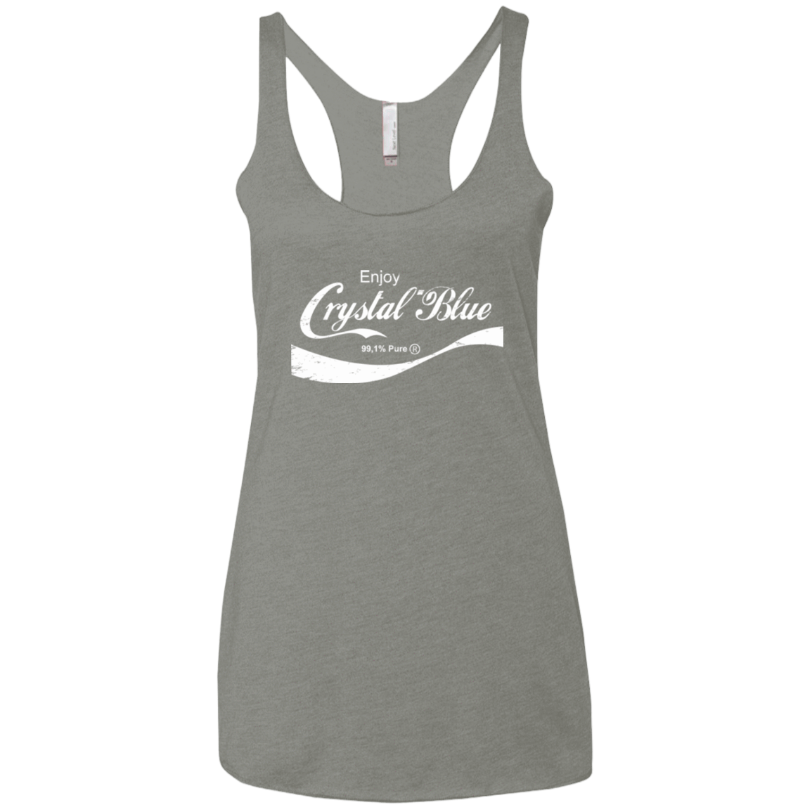 T-Shirts Venetian Grey / X-Small Crystal Blue Coke Women's Triblend Racerback Tank