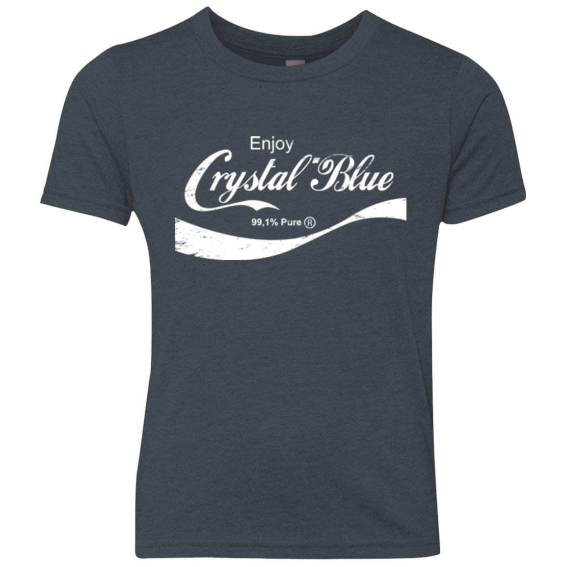 T-Shirts Vintage Navy / YXS Crystal Blue Coke Youth Triblend T-Shirt