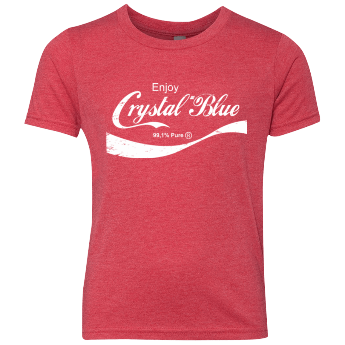 T-Shirts Vintage Red / YXS Crystal Blue Coke Youth Triblend T-Shirt