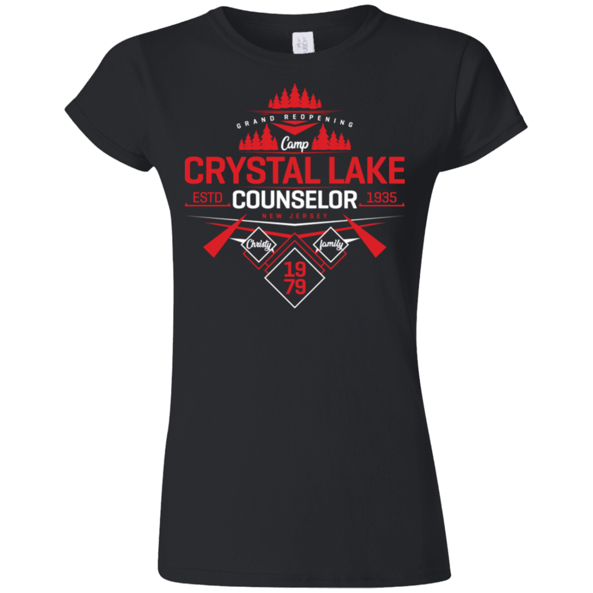 T-Shirts Black / S Crystal Lake Counselor Junior Slimmer-Fit T-Shirt