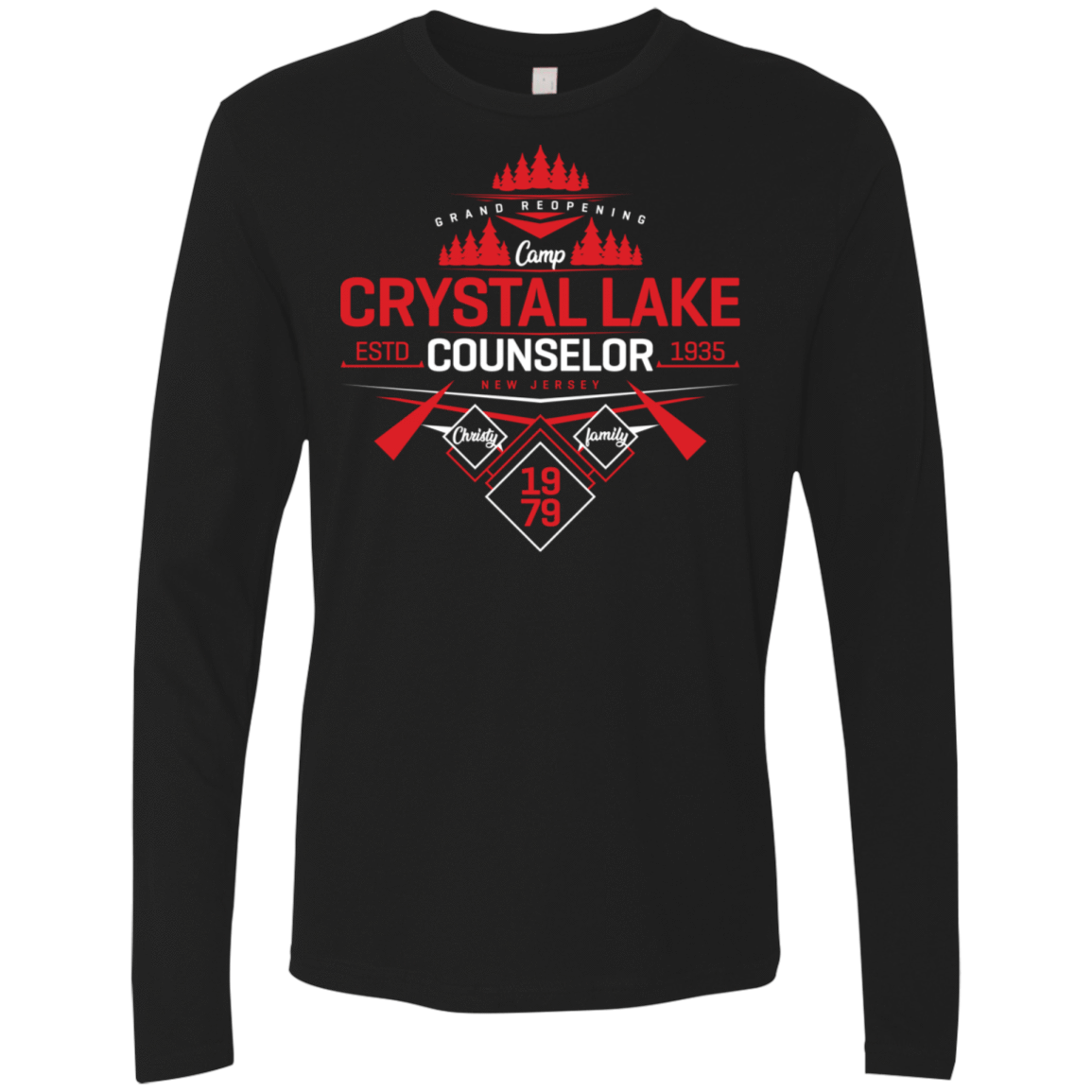 T-Shirts Black / S Crystal Lake Counselor Men's Premium Long Sleeve