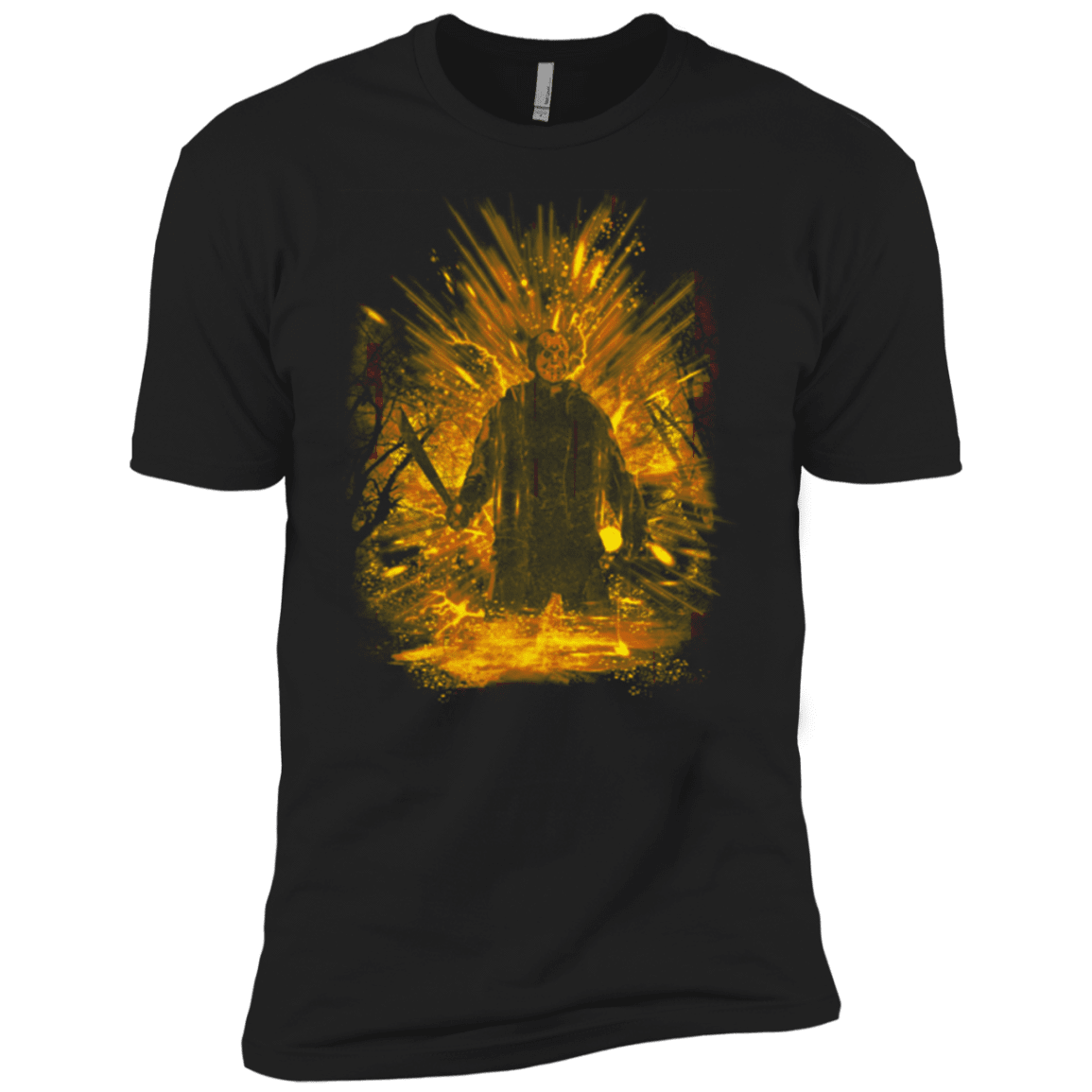 T-Shirts Black / YXS Crystal Lake Storm Orange Boys Premium T-Shirt