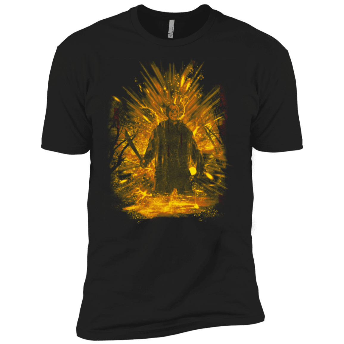 T-Shirts Black / X-Small Crystal Lake Storm Orange Men's Premium T-Shirt