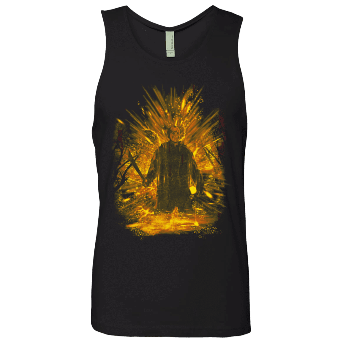 T-Shirts Black / Small Crystal Lake Storm Orange Men's Premium Tank Top