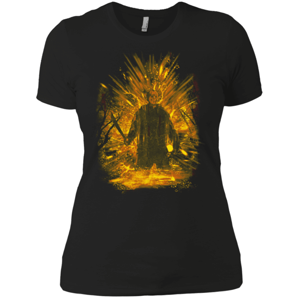 T-Shirts Black / X-Small Crystal Lake Storm Orange Women's Premium T-Shirt