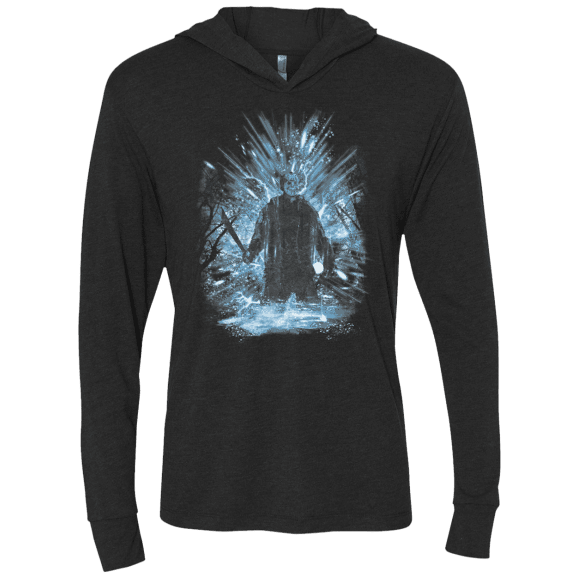 T-Shirts Vintage Black / X-Small Crystal Lake Storm Triblend Long Sleeve Hoodie Tee