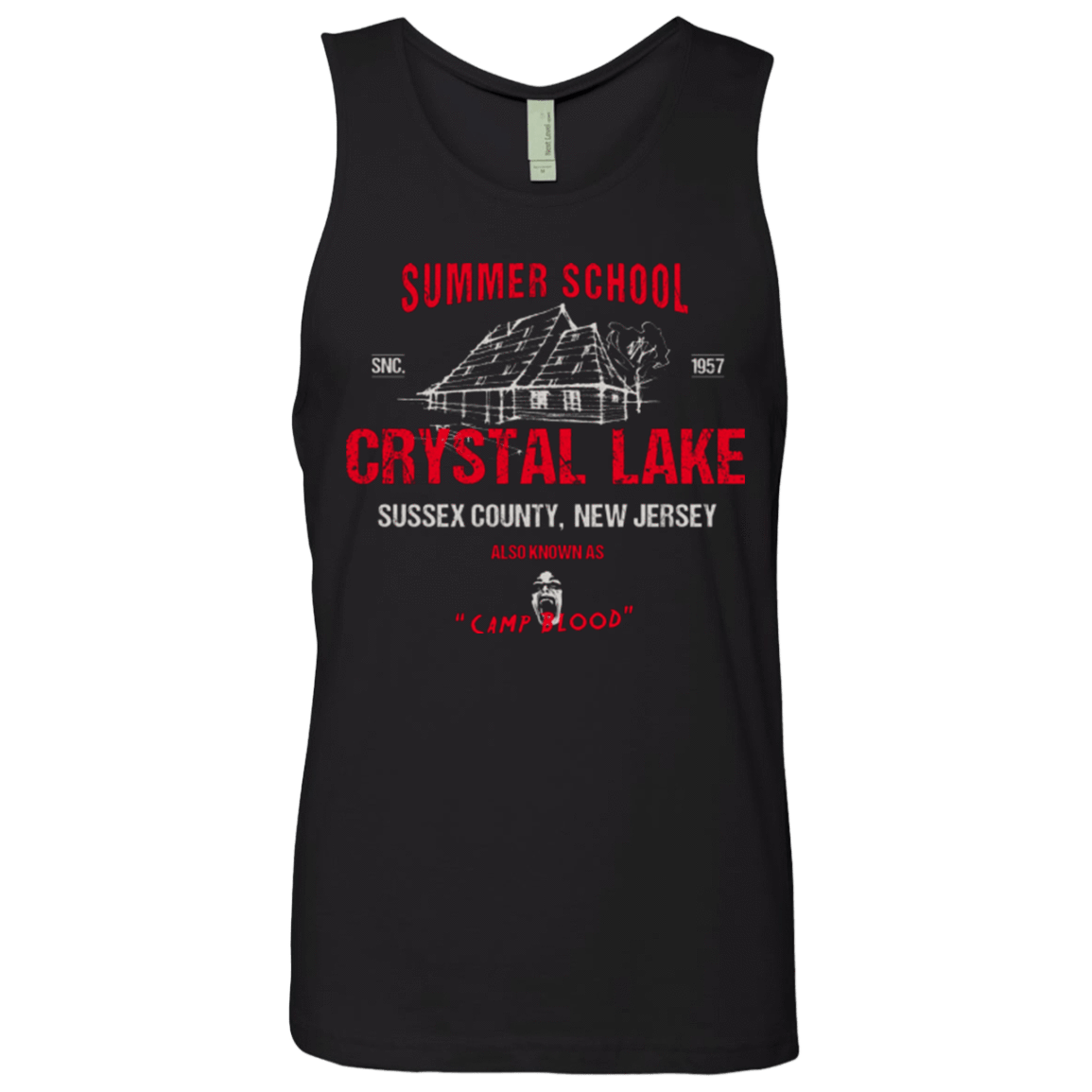 T-Shirts Black / Small Crystal Lake summer school Men's Premium Tank Top
