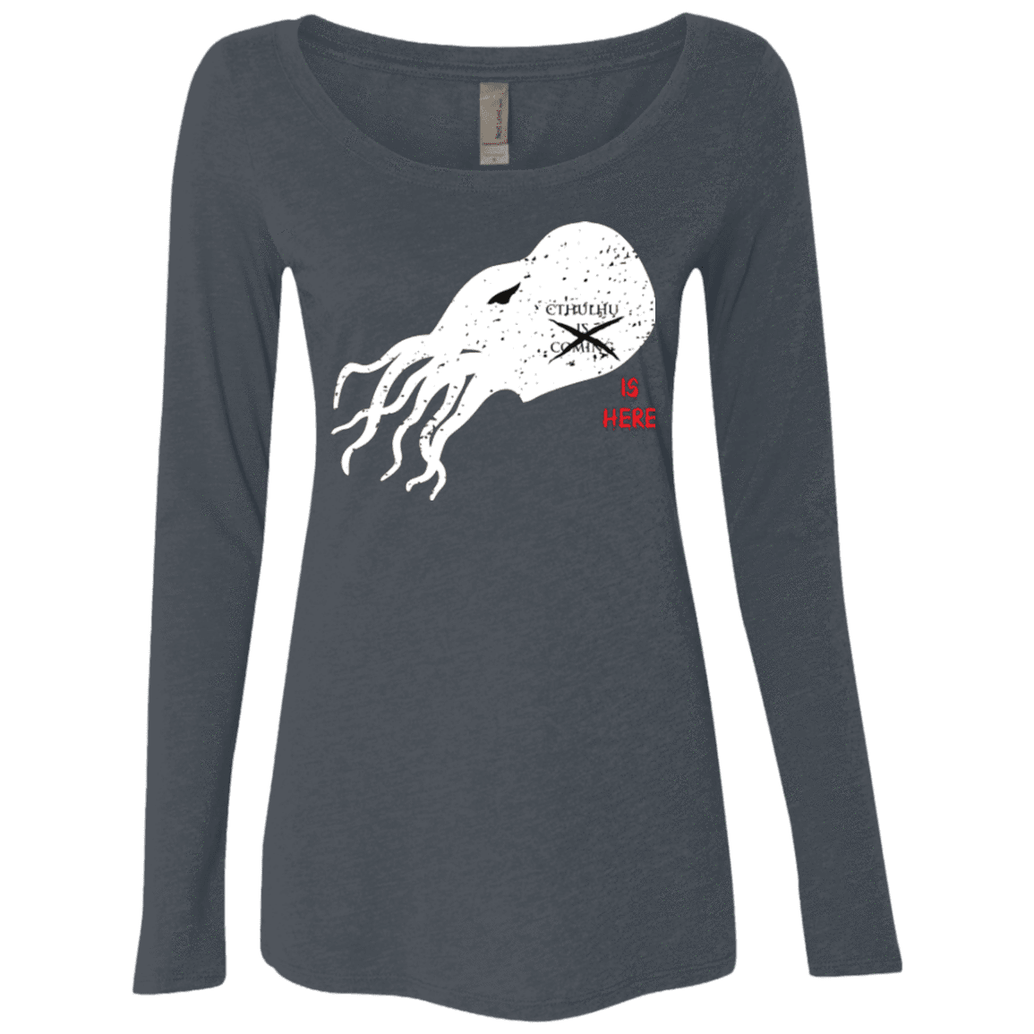 T-Shirts Vintage Navy / Small Cthulhu(3) Women's Triblend Long Sleeve Shirt