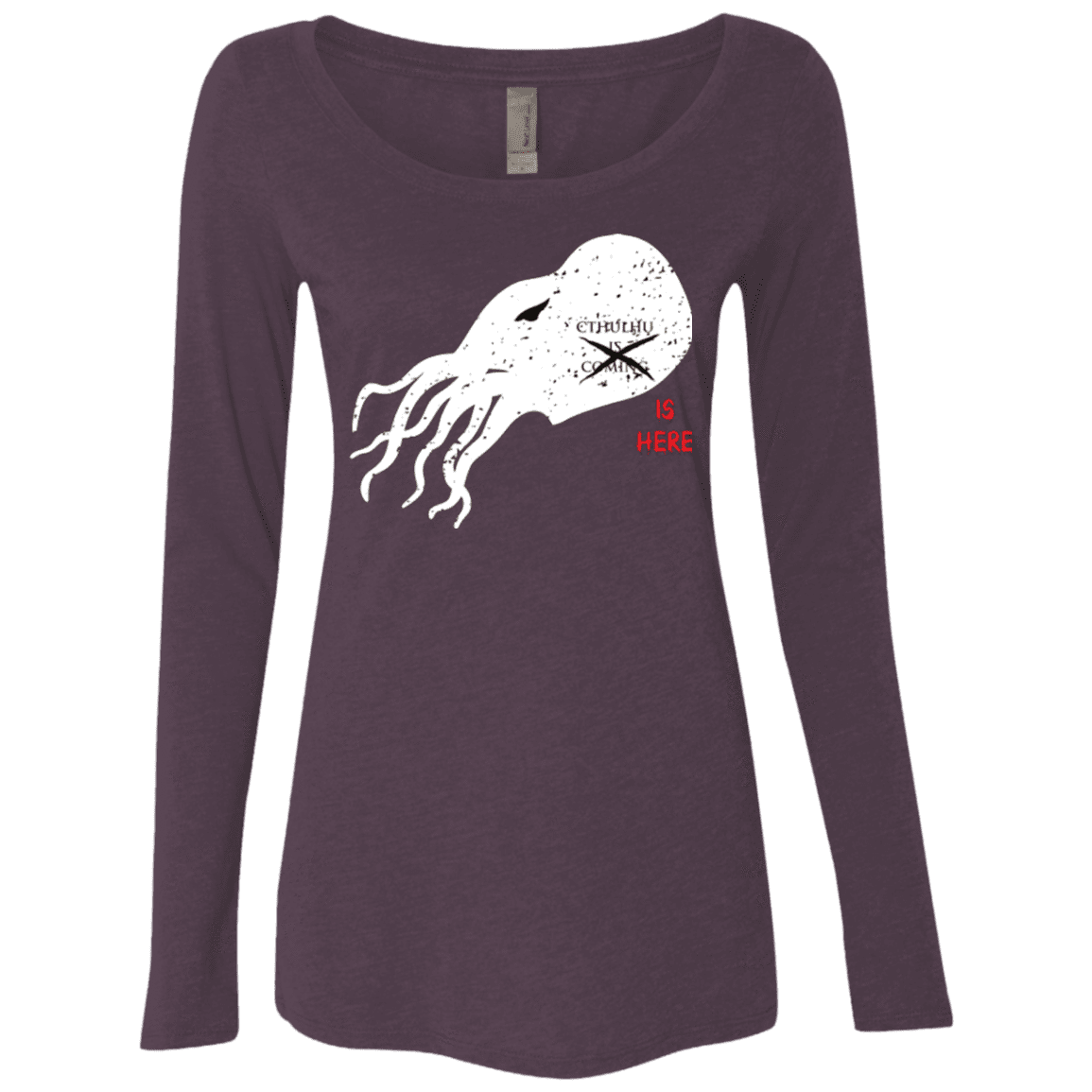 T-Shirts Vintage Purple / Small Cthulhu(3) Women's Triblend Long Sleeve Shirt