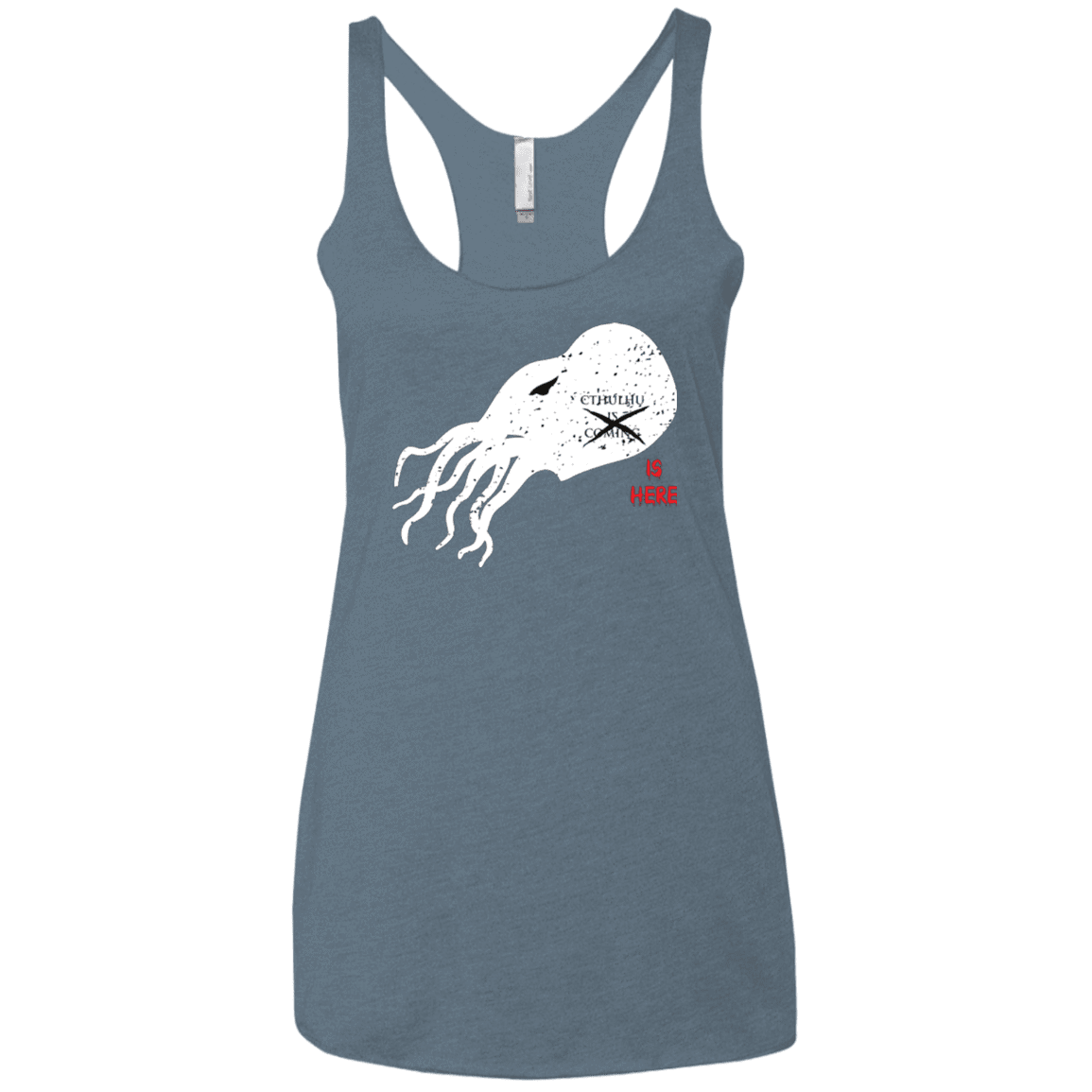 T-Shirts Indigo / X-Small Cthulhu(3) Women's Triblend Racerback Tank