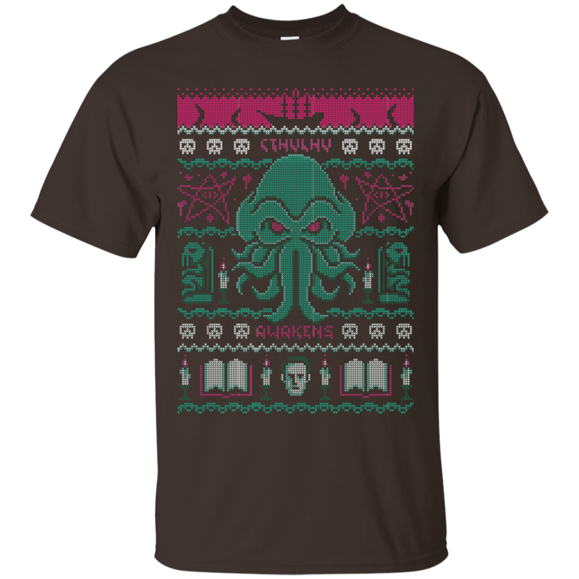 T-Shirts Dark Chocolate / S Cthulhu Awakens Ugly Sweater T-Shirt