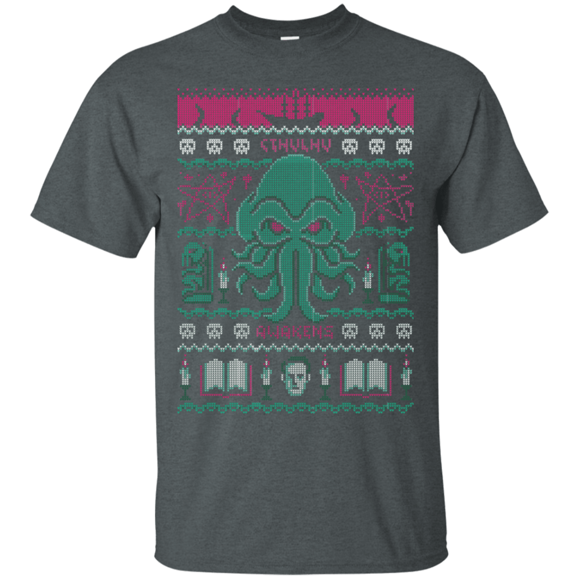 T-Shirts Dark Heather / S Cthulhu Awakens Ugly Sweater T-Shirt