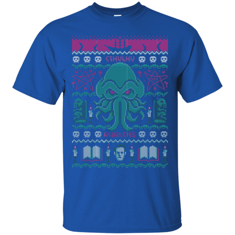 T-Shirts Royal / S Cthulhu Awakens Ugly Sweater T-Shirt