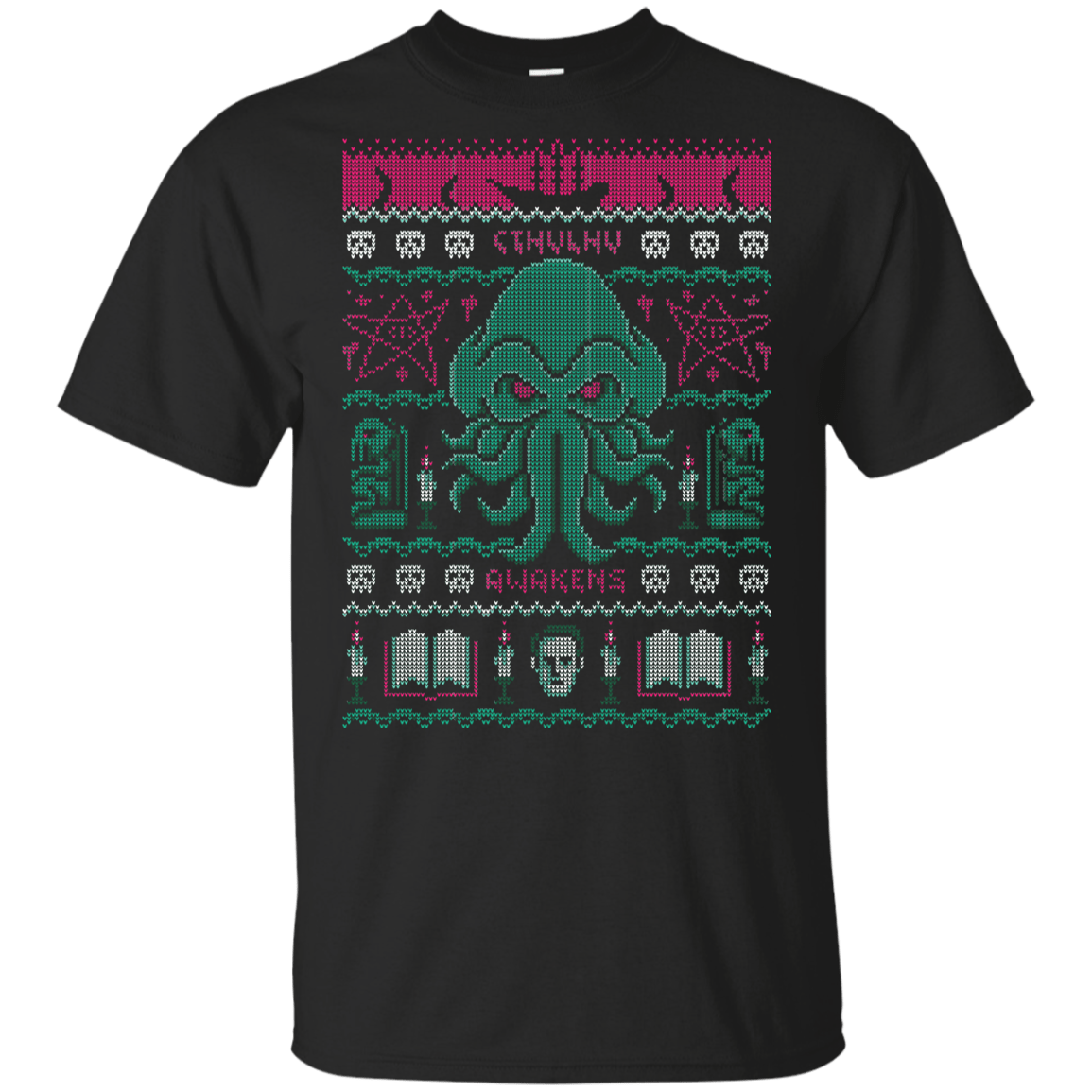 T-Shirts Black / YXS Cthulhu Awakens Ugly Sweater Youth T-Shirt