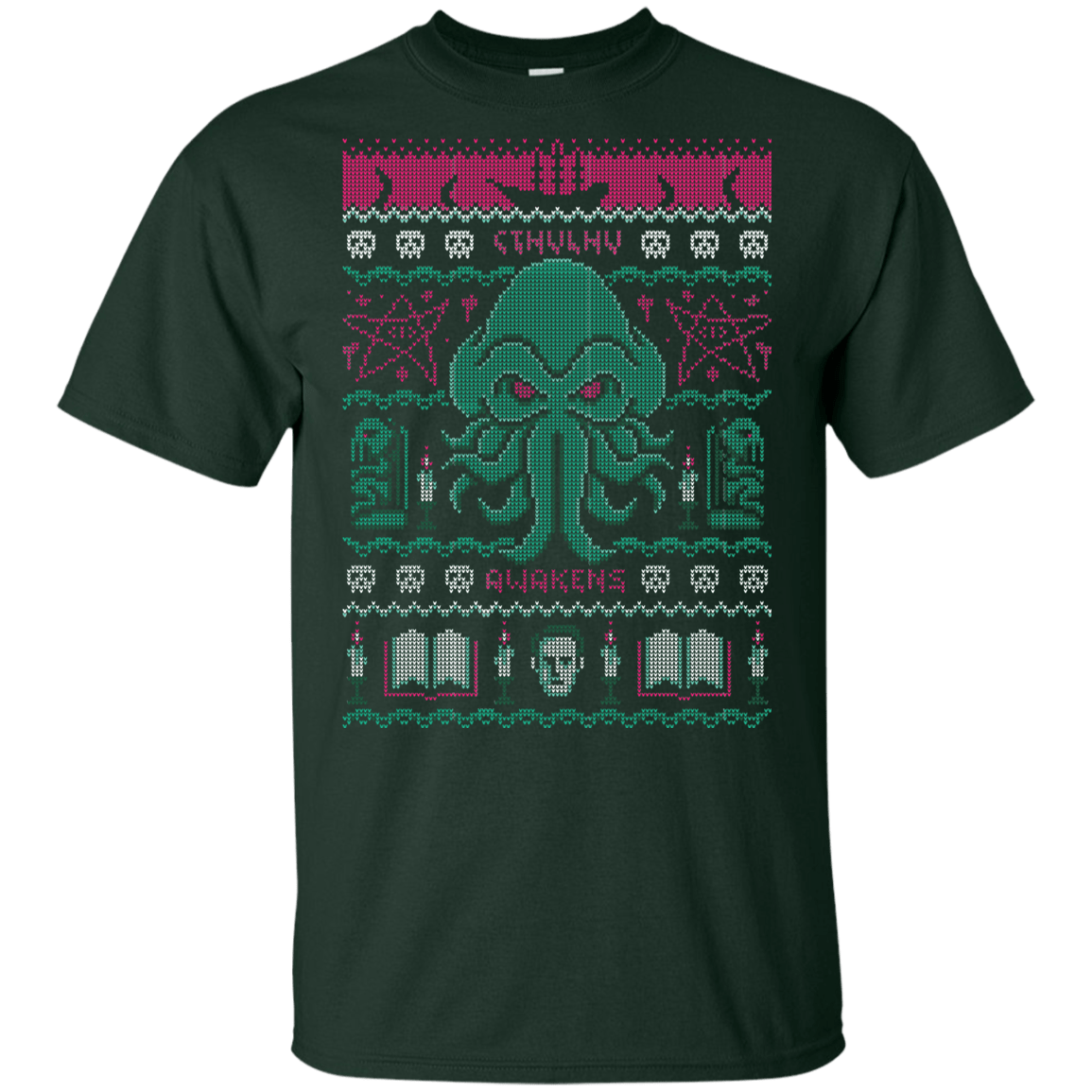 T-Shirts Forest / YXS Cthulhu Awakens Ugly Sweater Youth T-Shirt