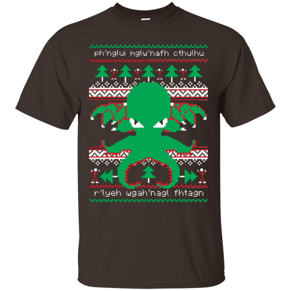 T-Shirts Dark Chocolate / Small Cthulhu Cultist Christmas T-Shirt