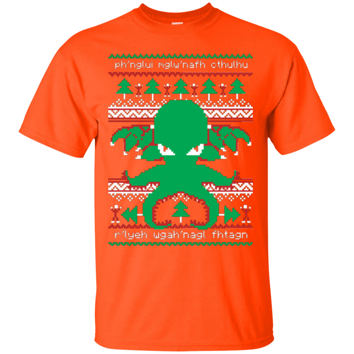 T-Shirts Orange / Small Cthulhu Cultist Christmas T-Shirt
