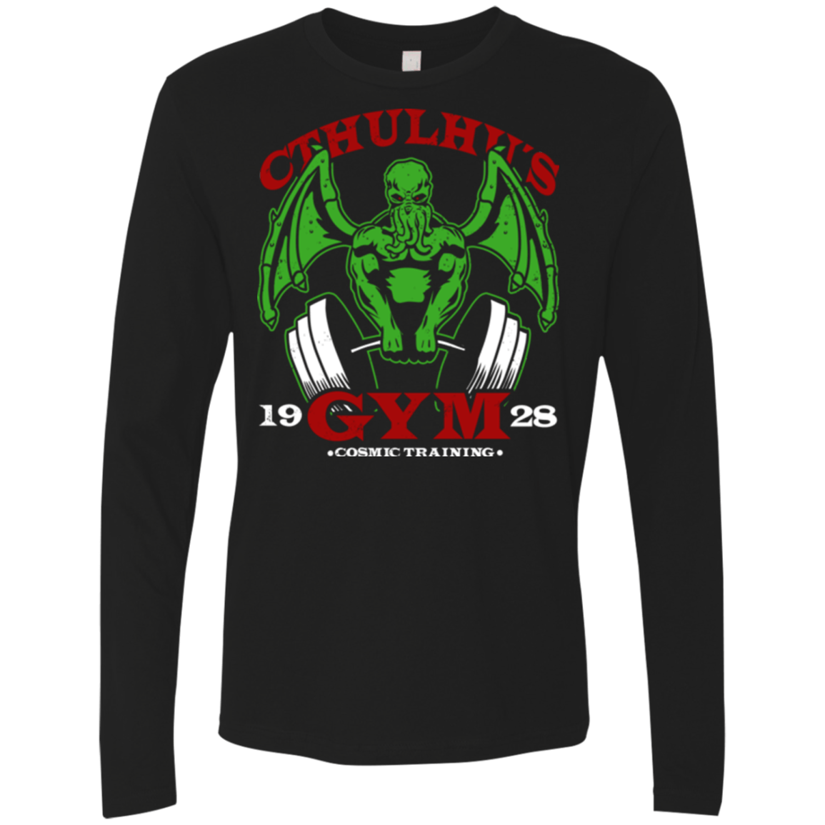 T-Shirts Black / Small Cthulhu Gym Men's Premium Long Sleeve