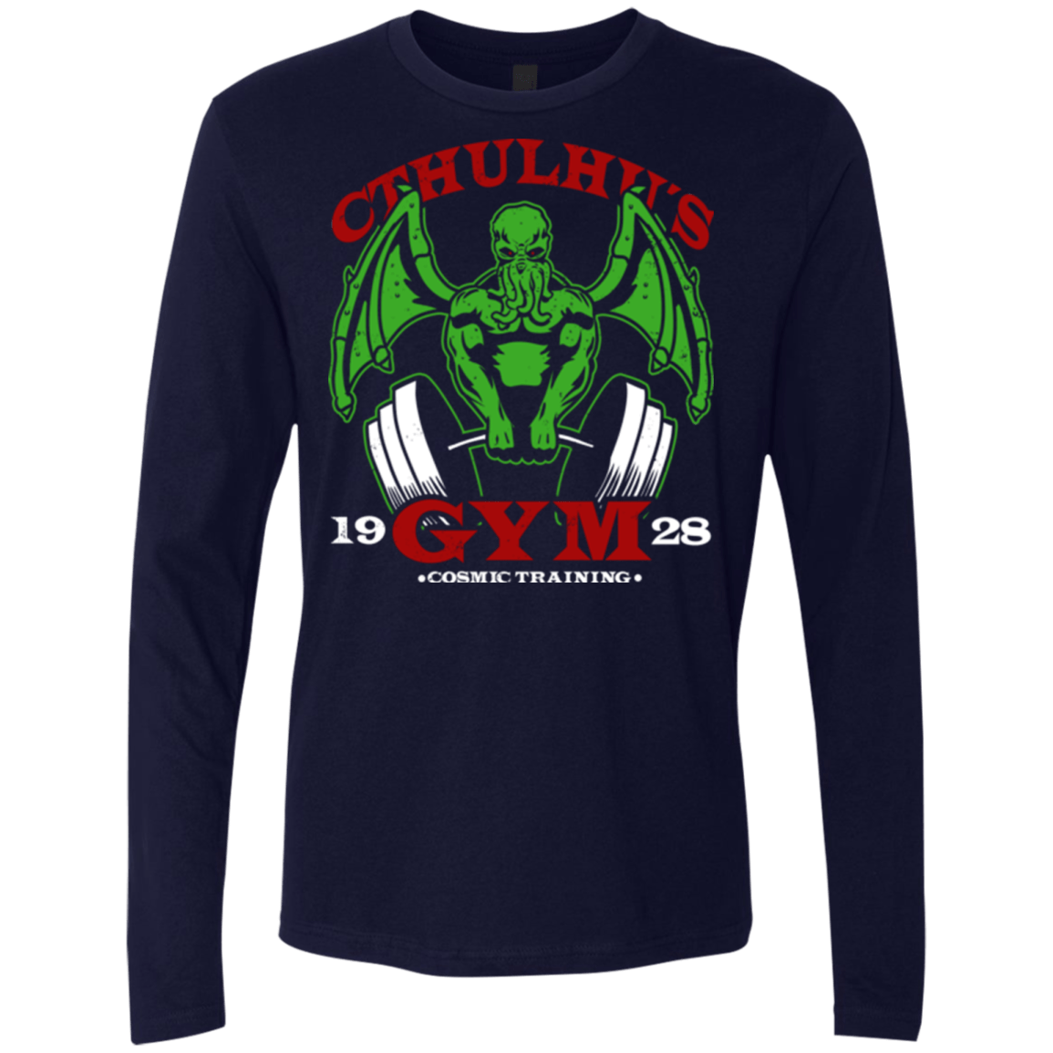 T-Shirts Midnight Navy / Small Cthulhu Gym Men's Premium Long Sleeve