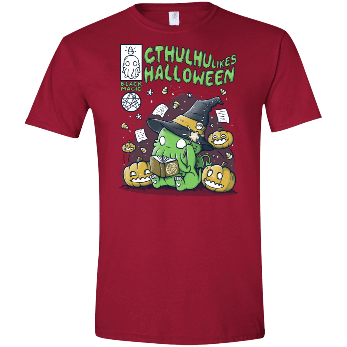T-Shirts Cardinal Red / S Cthulhu Likes Halloween Men's Semi-Fitted Softstyle