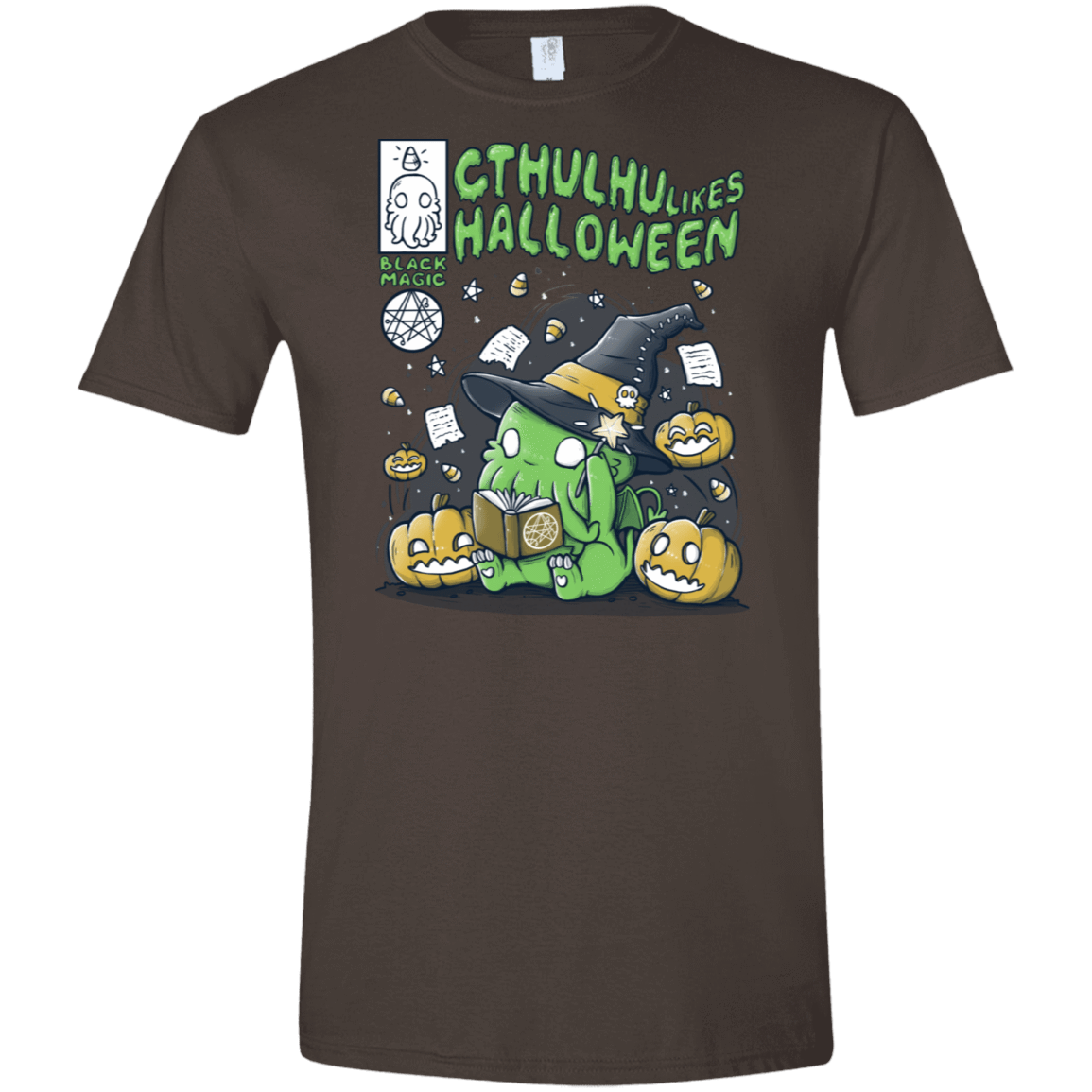 T-Shirts Dark Chocolate / S Cthulhu Likes Halloween Men's Semi-Fitted Softstyle
