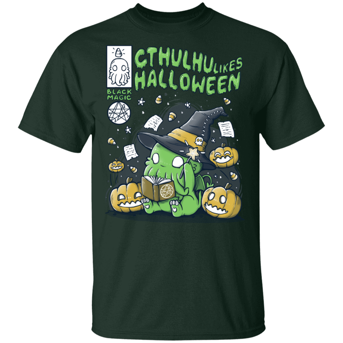 T-Shirts Forest / S Cthulhu Likes Halloween T-Shirt