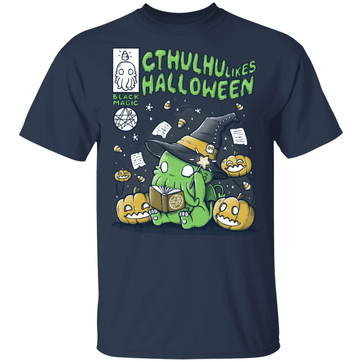 T-Shirts Navy / S Cthulhu Likes Halloween T-Shirt