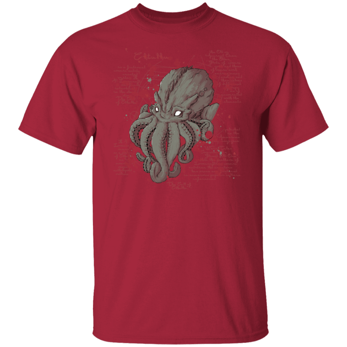 T-Shirts Cardinal / S Cthulhu Note T-Shirt