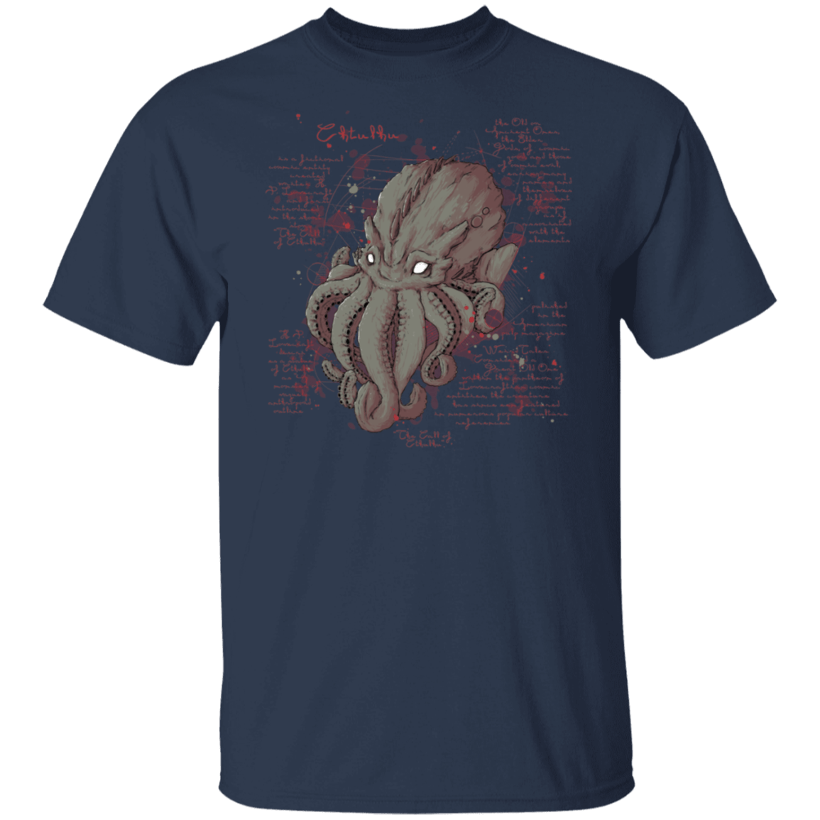 T-Shirts Navy / S Cthulhu Note T-Shirt