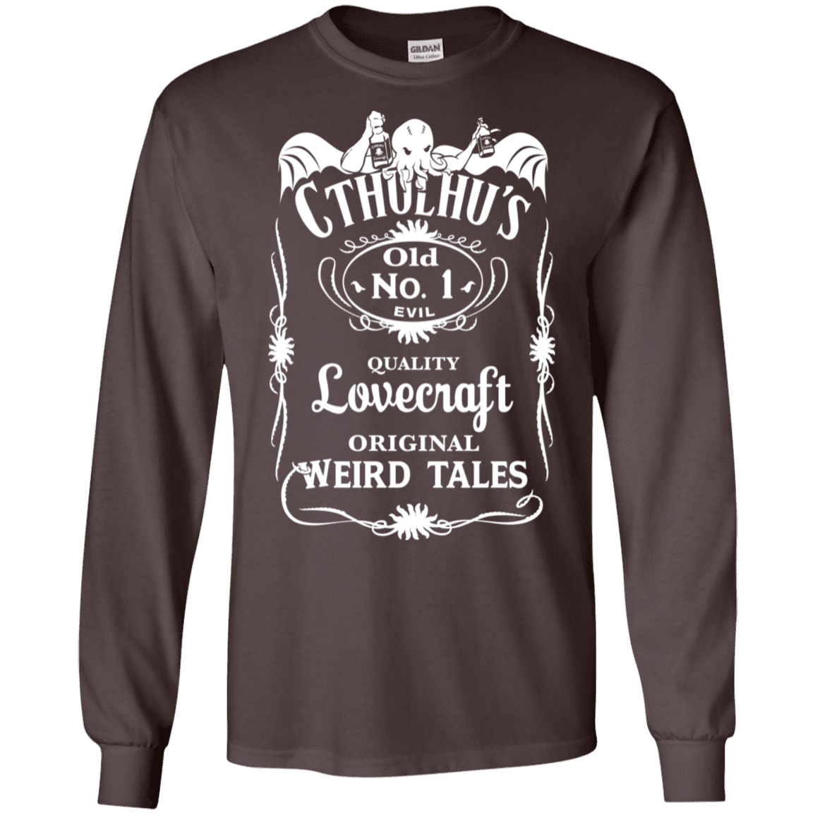 T-Shirts Dark Chocolate / S Cthulhu's Men's Long Sleeve T-Shirt