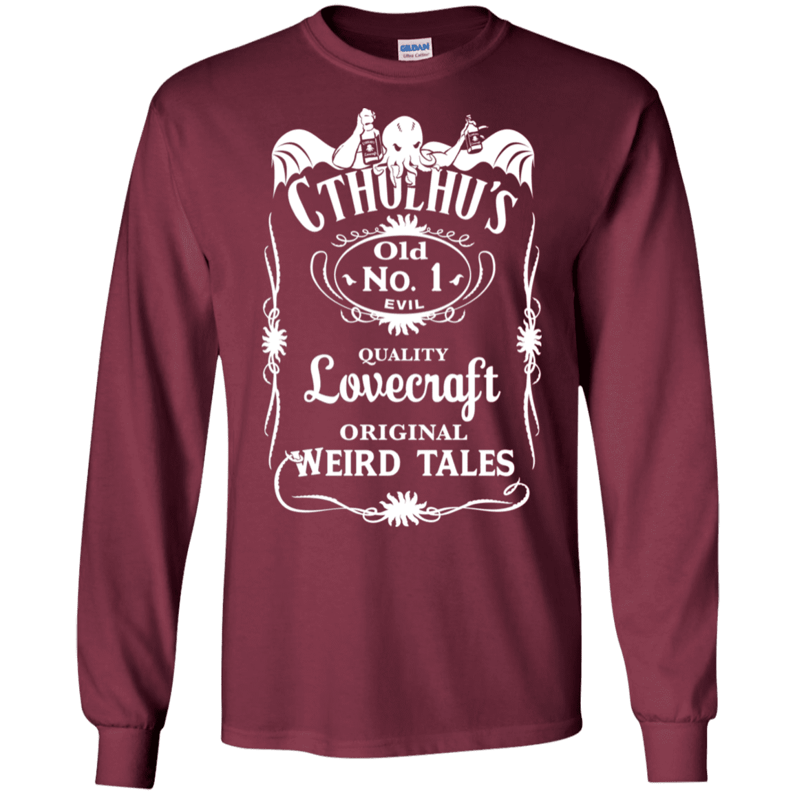 T-Shirts Maroon / S Cthulhu's Men's Long Sleeve T-Shirt