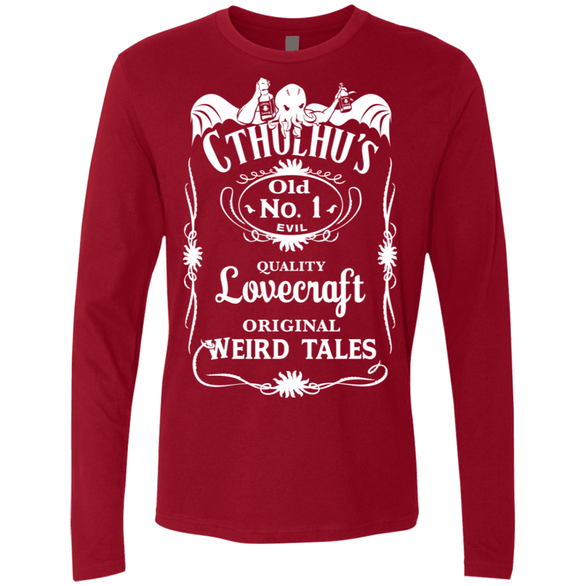 T-Shirts Cardinal / S Cthulhu's Men's Premium Long Sleeve