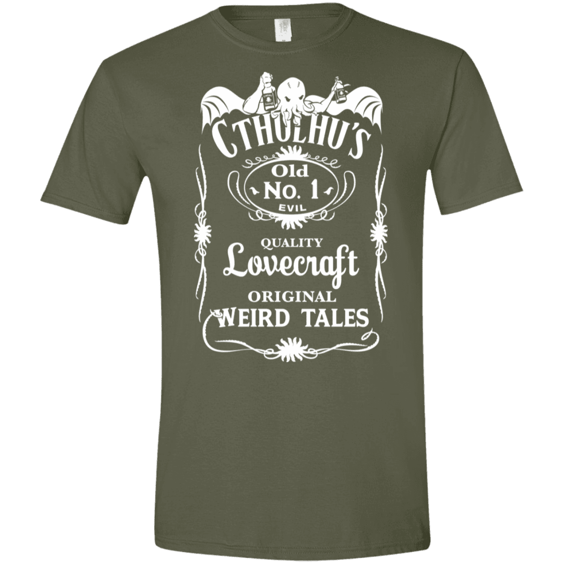 T-Shirts Military Green / S Cthulhu's Men's Semi-Fitted Softstyle
