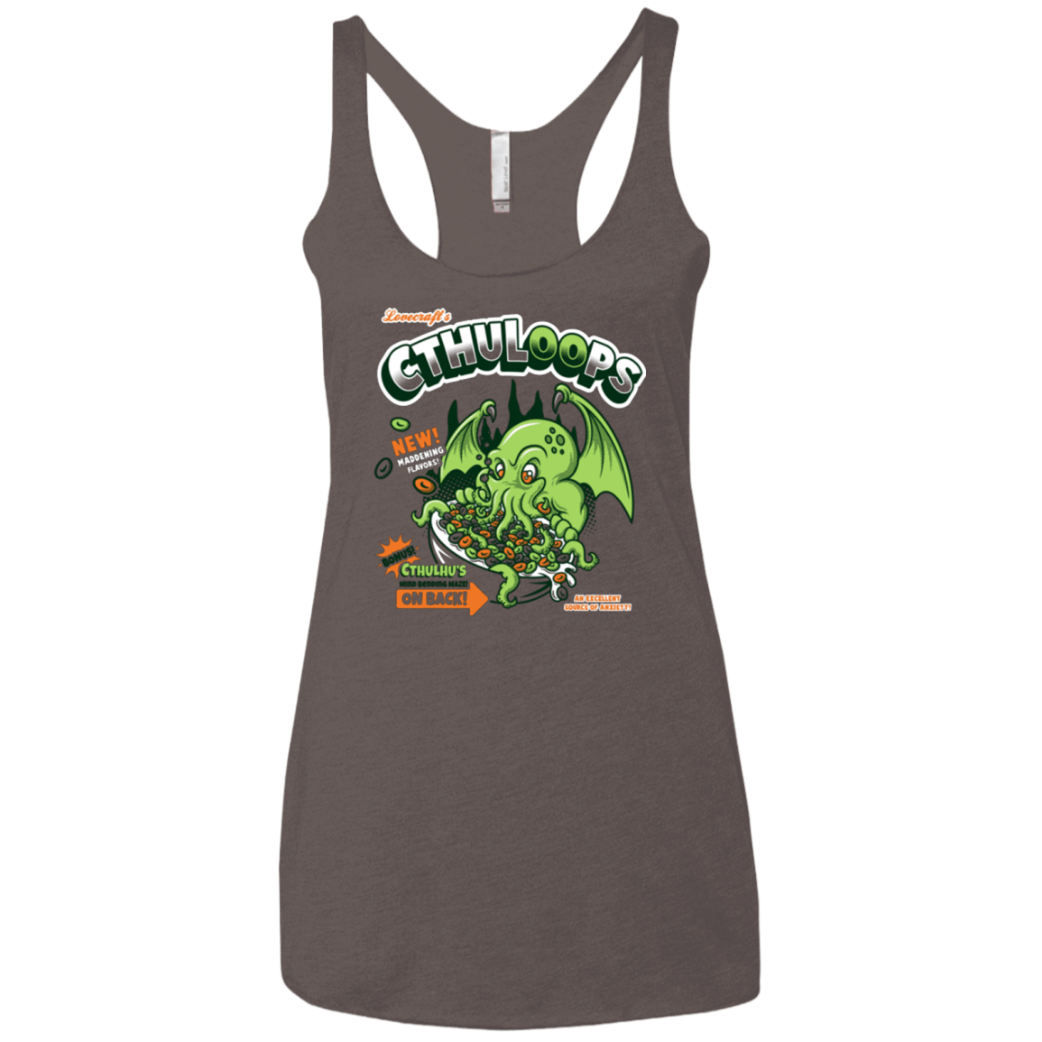T-Shirts Macchiato / X-Small Cthuloops Women's Triblend Racerback Tank