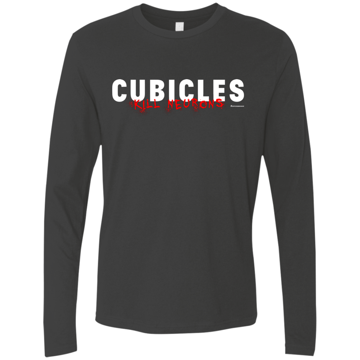 T-Shirts Heavy Metal / Small Cubicles Kill Neurons Men's Premium Long Sleeve