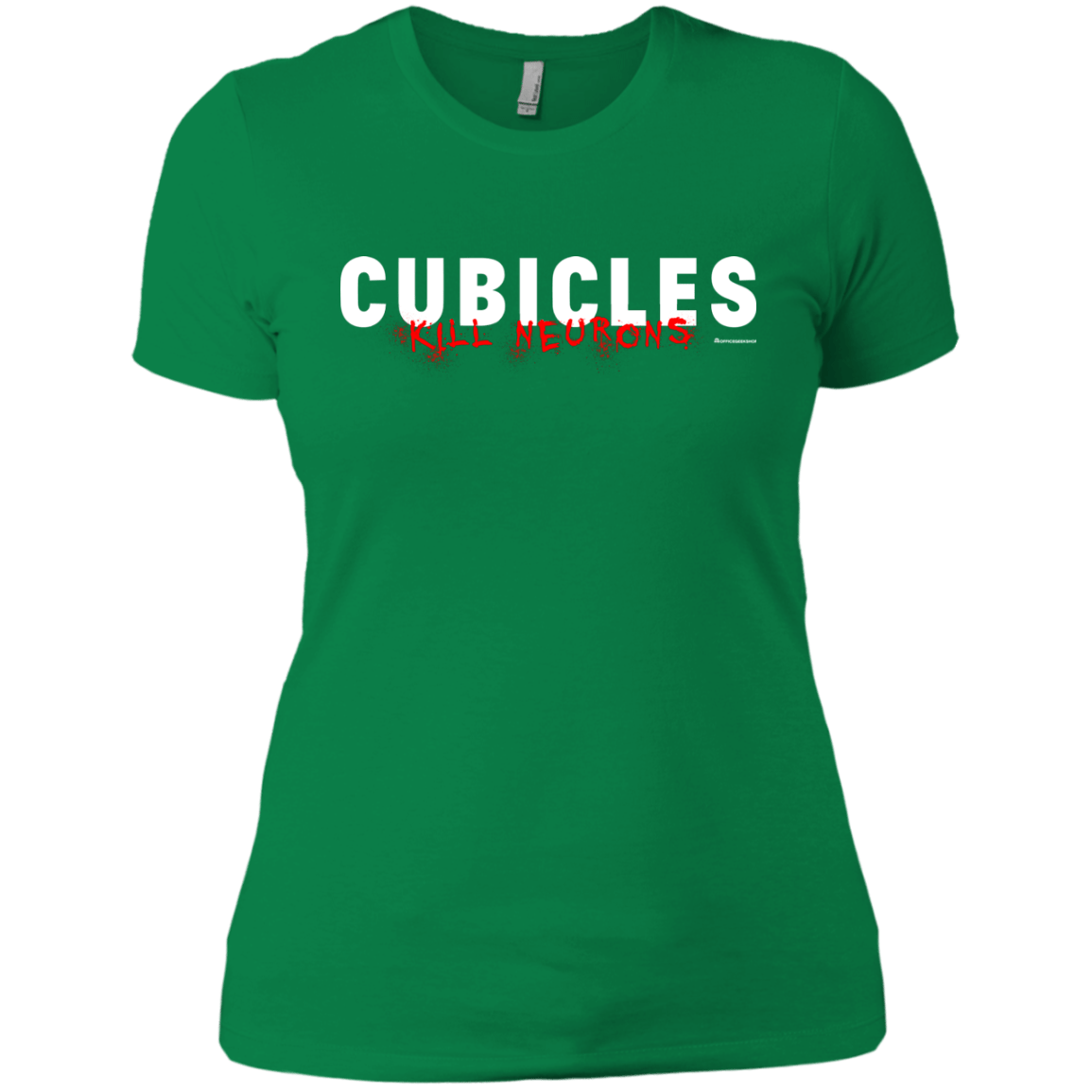 T-Shirts Kelly Green / X-Small Cubicles Kill Neurons Women's Premium T-Shirt