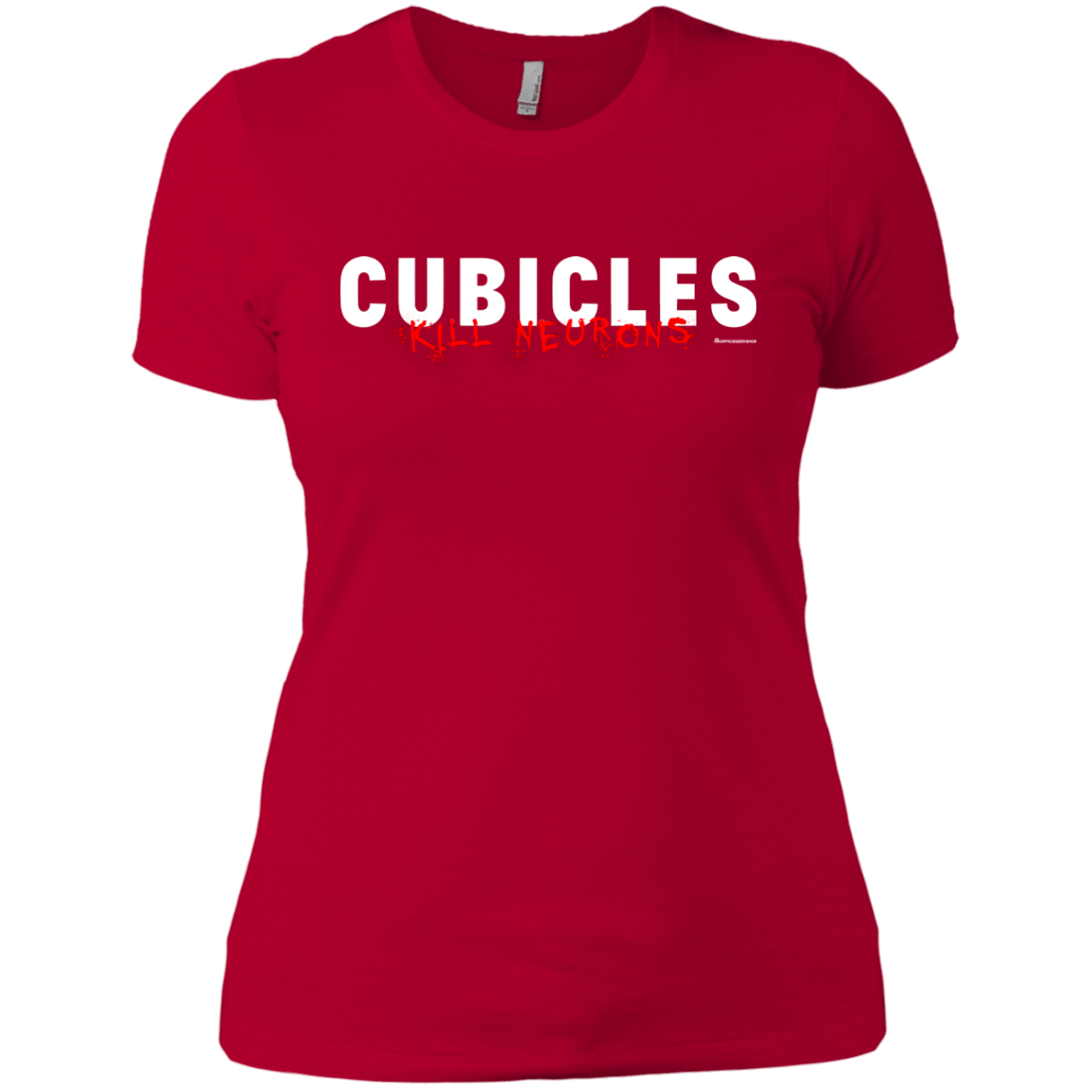 T-Shirts Red / X-Small Cubicles Kill Neurons Women's Premium T-Shirt