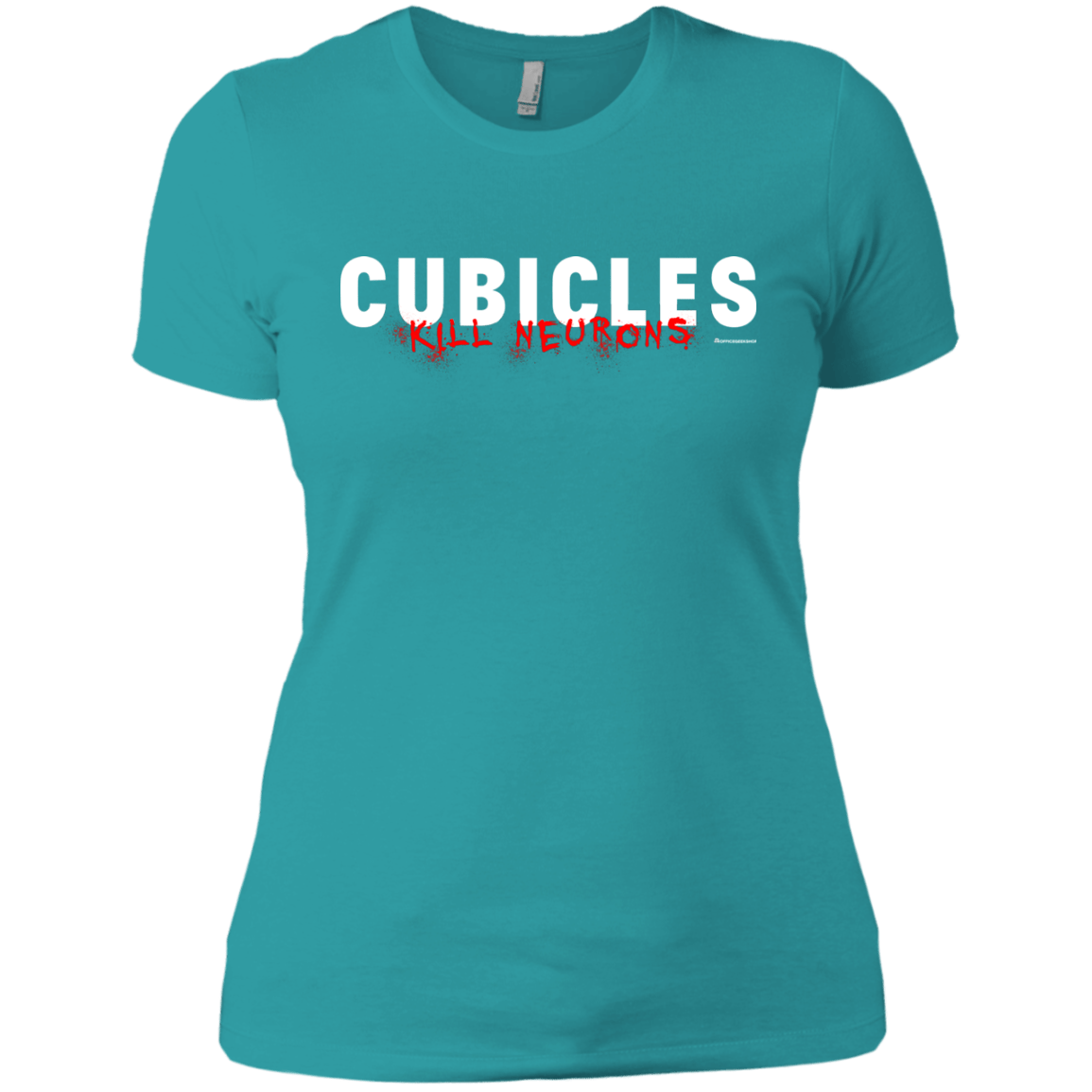 T-Shirts Tahiti Blue / X-Small Cubicles Kill Neurons Women's Premium T-Shirt