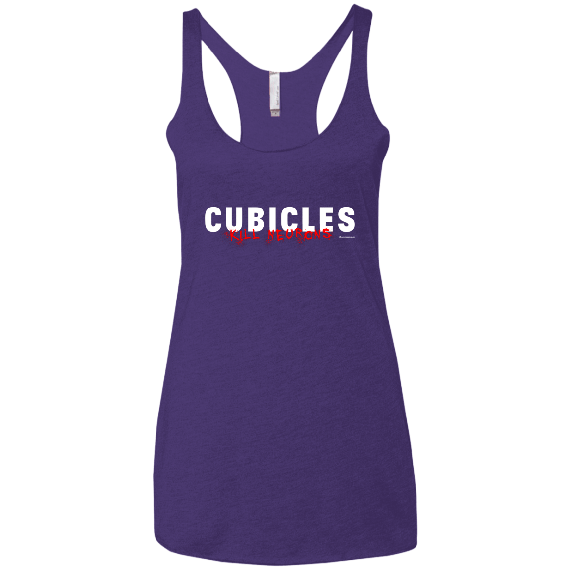 T-Shirts Purple Rush / X-Small Cubicles Kill Neurons Women's Triblend Racerback Tank