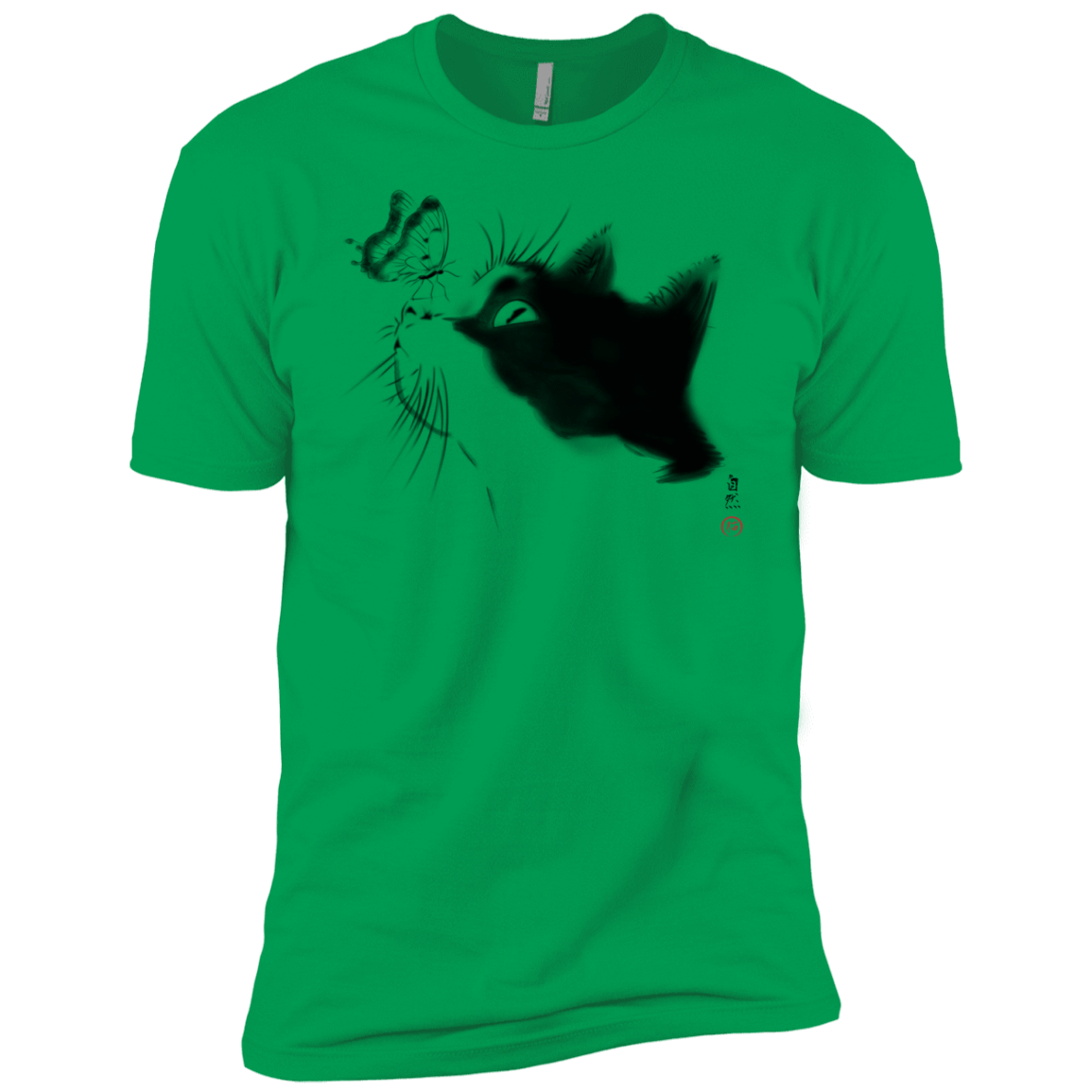 T-Shirts Kelly Green / YXS Curious Cat Boys Premium T-Shirt
